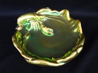 Zsolnay Porcelain Green Iridescent Lobster Tray