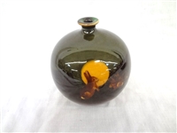 Dauton Burslem Globular Short Necked Vase with Polychrome Decoration