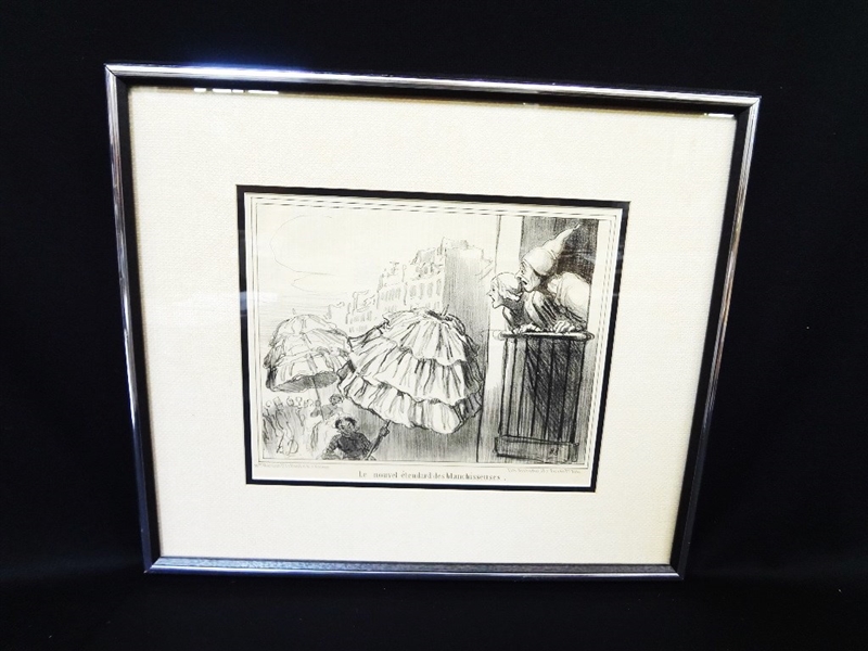 Honore Daumier "Le Nouvel Etendard des Blanchisseuses" Lithograph