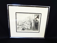 Honore Daumier "Le Nouvel Etendard des Blanchisseuses" Lithograph