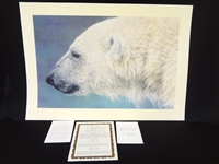 Bradley Parrish Signed Lithograph "Zero" Polar Bear