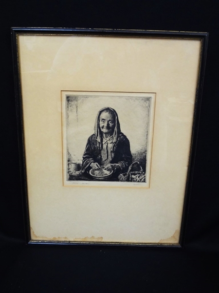 (2) H.J. Harvey Etchings: "Old Nan", "The Nomad"