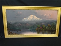 Eliza Barchus (1857-1959) Oil Painting Mt. Hood 