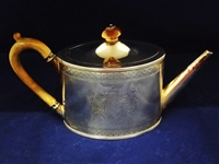 George III Sterling Silver Tea Pot Henry Chawner 1786