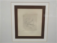 Pierre Auguste Renoir Engraving "Retrato de be" Matted and Framed