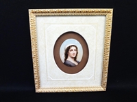 Hand Painted Miniature Portrait Framed
