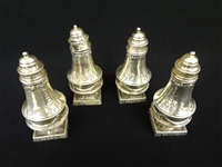 (2) Pairs Sterling Silver English Salt and Pepper Shakers Wedding Table Pieces