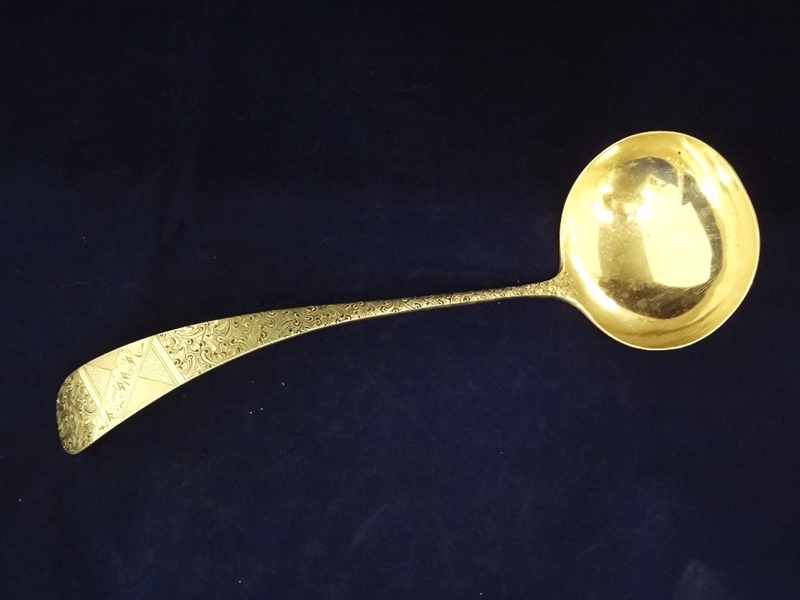 Sterling Silver Large Punch ladle 12" long Monogrammed