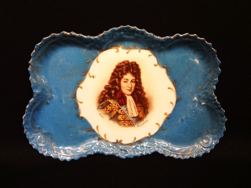 Hand Painted Carlsbad Austrian Portrait Plate of Dufour