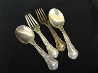 (2) Gorham Sterling Silver "Chantilly" Pattern Baby Fork and Spoon Set