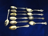 (11) Sterling Silver United States Spoons: Including Painesville, Ohio