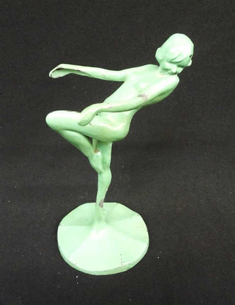 Frankart Leaded Art Deco Female Nude Figural Sculpture