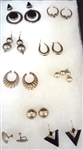 (9) Pairs Sterling Silver Earrings 