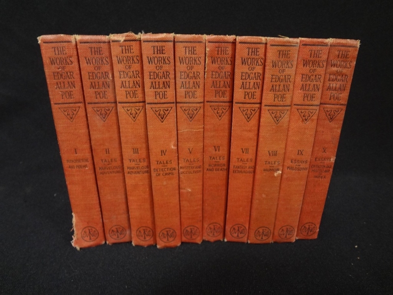 1904 The Works of Edgar Allen Poe (10) Volumes 