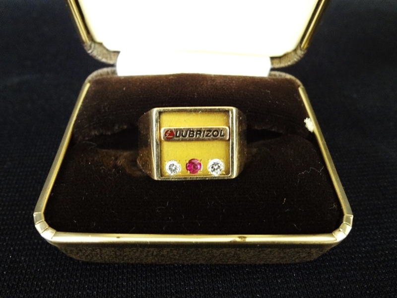 10K Gold Mens Ring: Ruby, Diamond Accent .47 Troy Ounces