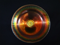 Attributed to Steuben Aurene Iridescent Footed Bowl