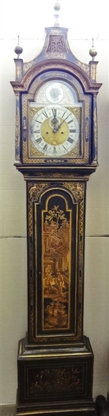 Georgian style chinoiserie Lacquered Tall Case Clock Theo Fisher Southwork London 1760