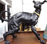 Large Cast Iron English Dog Oversize Garden Statue Turn of the Century