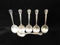Gorham Sterling Chantilly Pat 1895 LAG Set of 6 Gumbo Soup Spoons