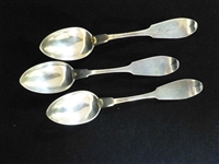 William & Horace Pitkin Coin Silver Spoons c 1863