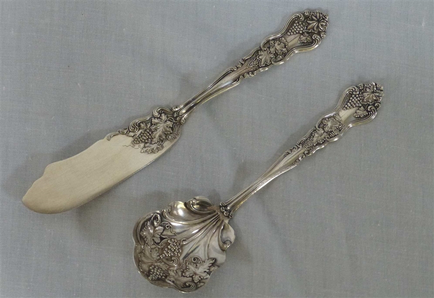 ASCO American Silver MOSELLE Designer Bowl Sugar Spoon & Master Butter Knife