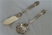 ASCO American Silver MOSELLE Designer Bowl Sugar Spoon & Master Butter Knife