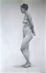 Vitally Grigoryev (Russian, b. 1957) 1982 "Nu" Nude Sketch Drawing