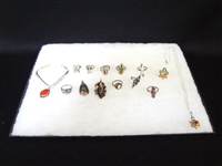 Sterling Silver Southwest Jewelry Lot: (13) Pieces
