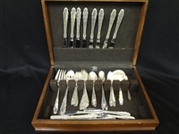 Reed & Barton Sterling Silver Flatware "English Provincial" Pattern (59) Pieces: 55.79 Troy Ounces