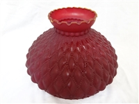 Plum Cased Glass Quilt Pattern Lamp Shade