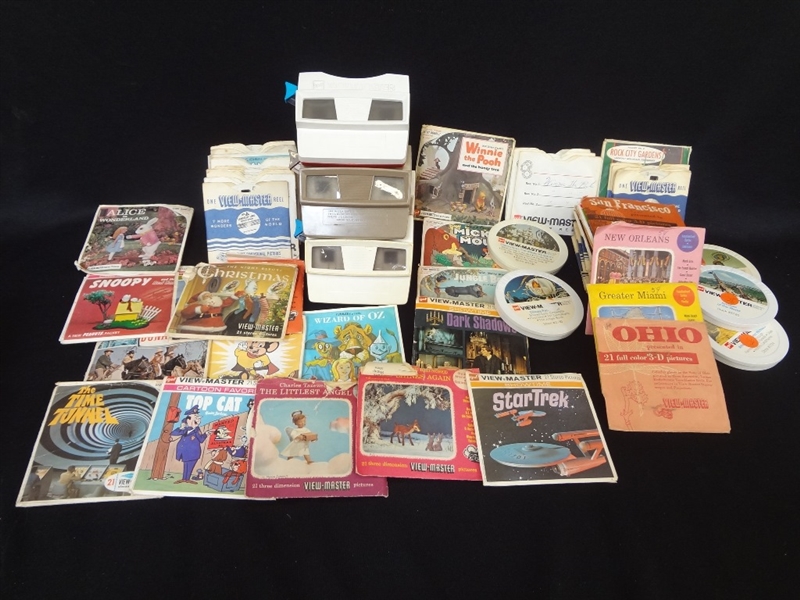 (5) Viewmasters and over 150 Reels: Disney, Travel, Movies, TV