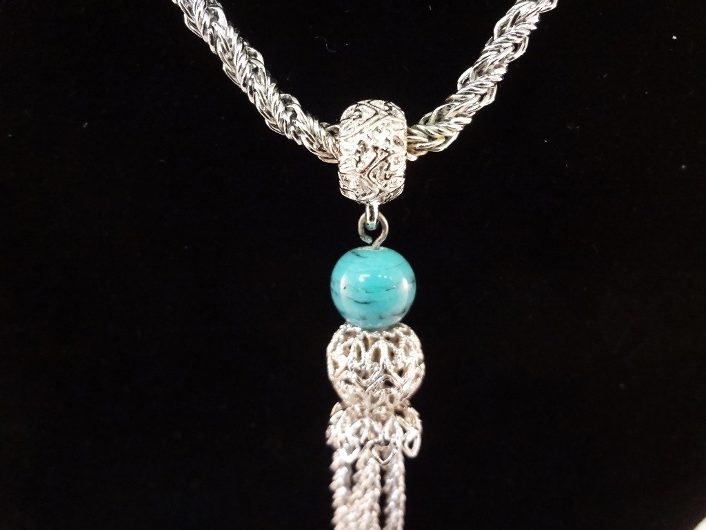 Lot Detail - Monet Costume Necklace with Blue Turquoise Color Stone ...