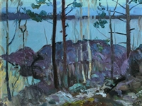 Mark Kremer (Russian, b. 1928) Oil On The Lake Shore