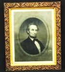 William Marshall Engraving Abraham Lincoln Period Leaf Carved Frame