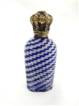 Saint Louis Basketweave Perfume Sterling Silver Hinged Cap Mid 19th Century