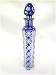 Bohemian Czech Cut to Clear Perfume with Stopper