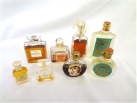 (8) Vintage Perfume Bottles (2) Chanel No. 5, Bellodgia Caron, Kolnisch Wasser, Versace