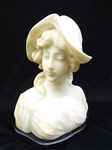 Adolfo Cipriani (1880-1930) Marble Female Portrait Bust on Marble Base