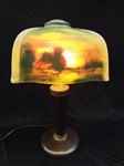 Pittsburgh Lamp Company Reverse Painted Table Lamp