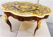 Louis XV Ormolu Mounted Inlaid Marquetry Center Table