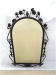 Victorian Black Cast Iron Hallway Mirror
