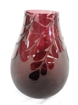 Ken Benson Art Glass Cameo Vase