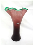 Blenko Art Glass Ruffled Vase