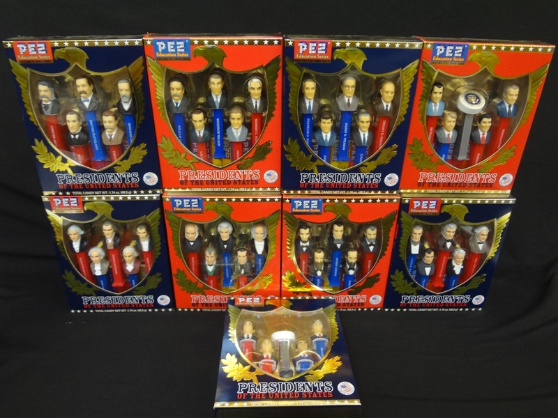Pez Presidents of the United States Volumes I-IX Complete Set Original Packaging