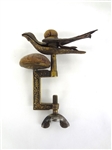 19th Century Pin Cushion Clamp with Bird Detail