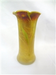 Loetz or Quezal Pulled Feather Iridescent Art Glass Vase