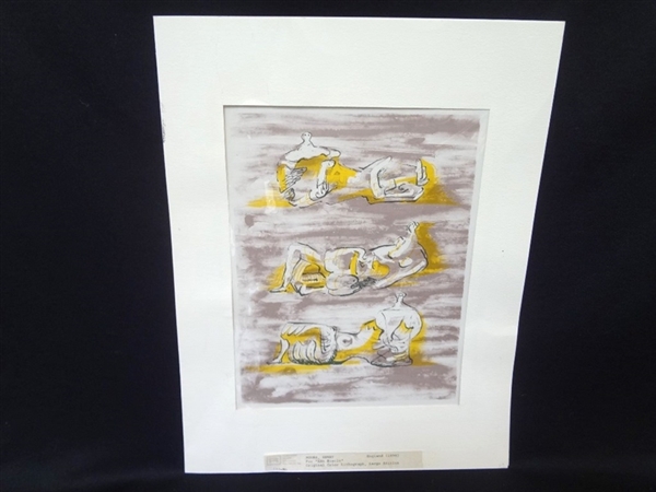 Henry Moore (English 1898) Lithograph "Three Reclining Figures" 1971
