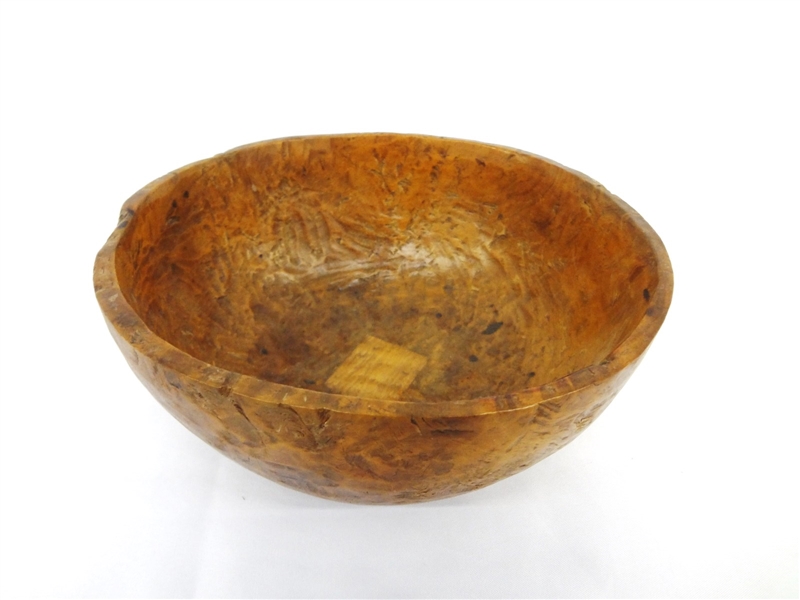 Primitive Hand Carved Burl Bowl