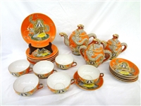 Made in Japan Soft Paste Porcelain Tea Set Service For 6