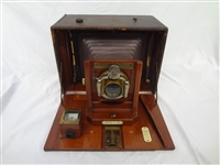 Antique 1890s Rochester Camera Co. Poco "C" Folding bed Plate Camera